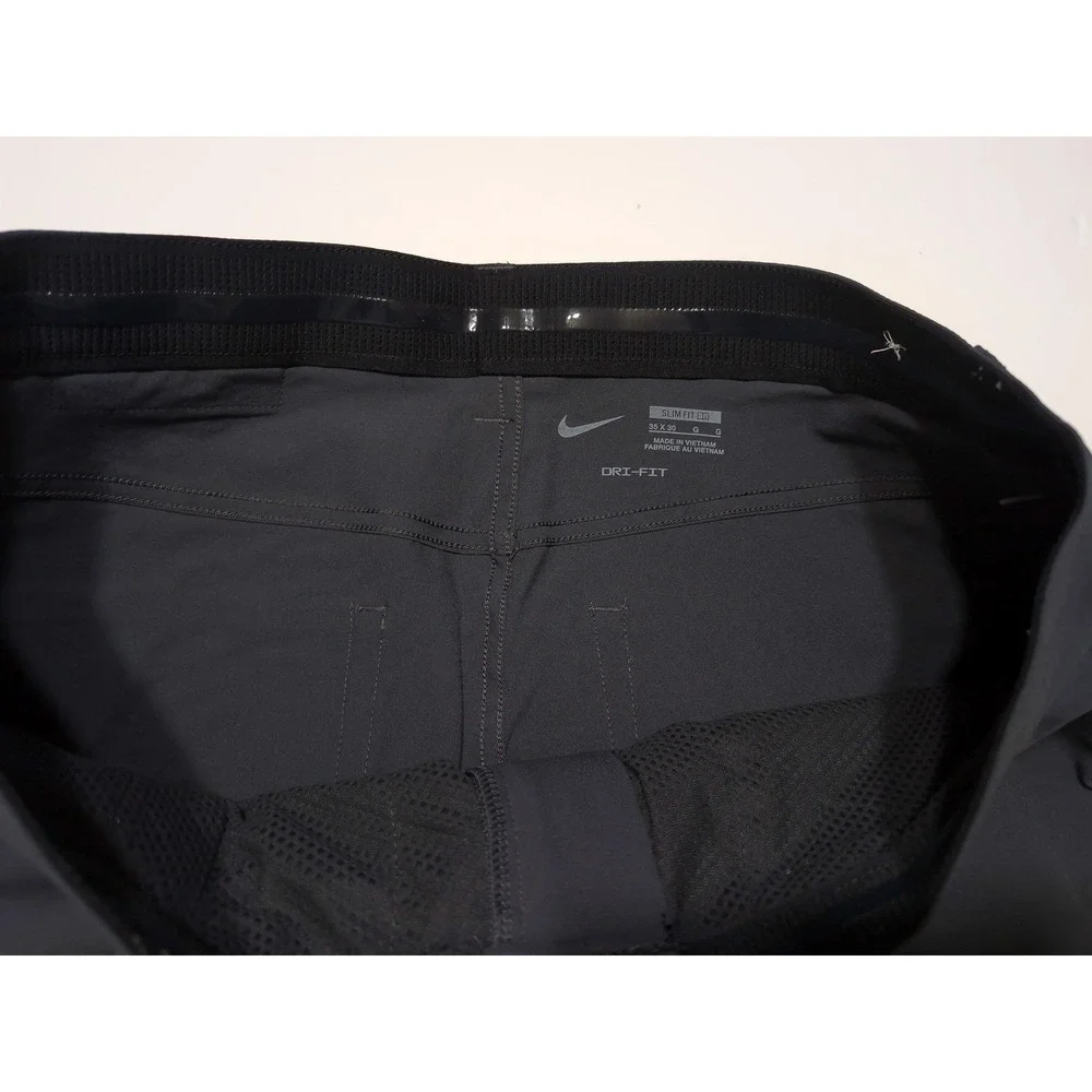 NIKE Golf Pants Men 35x30 Grey NWOT Dri-FIT Repel 5-Pocket Slim Fit DA3064-070